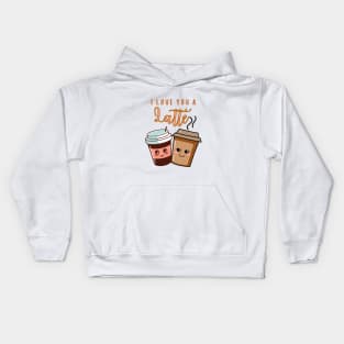 I love you a Latte Kids Hoodie